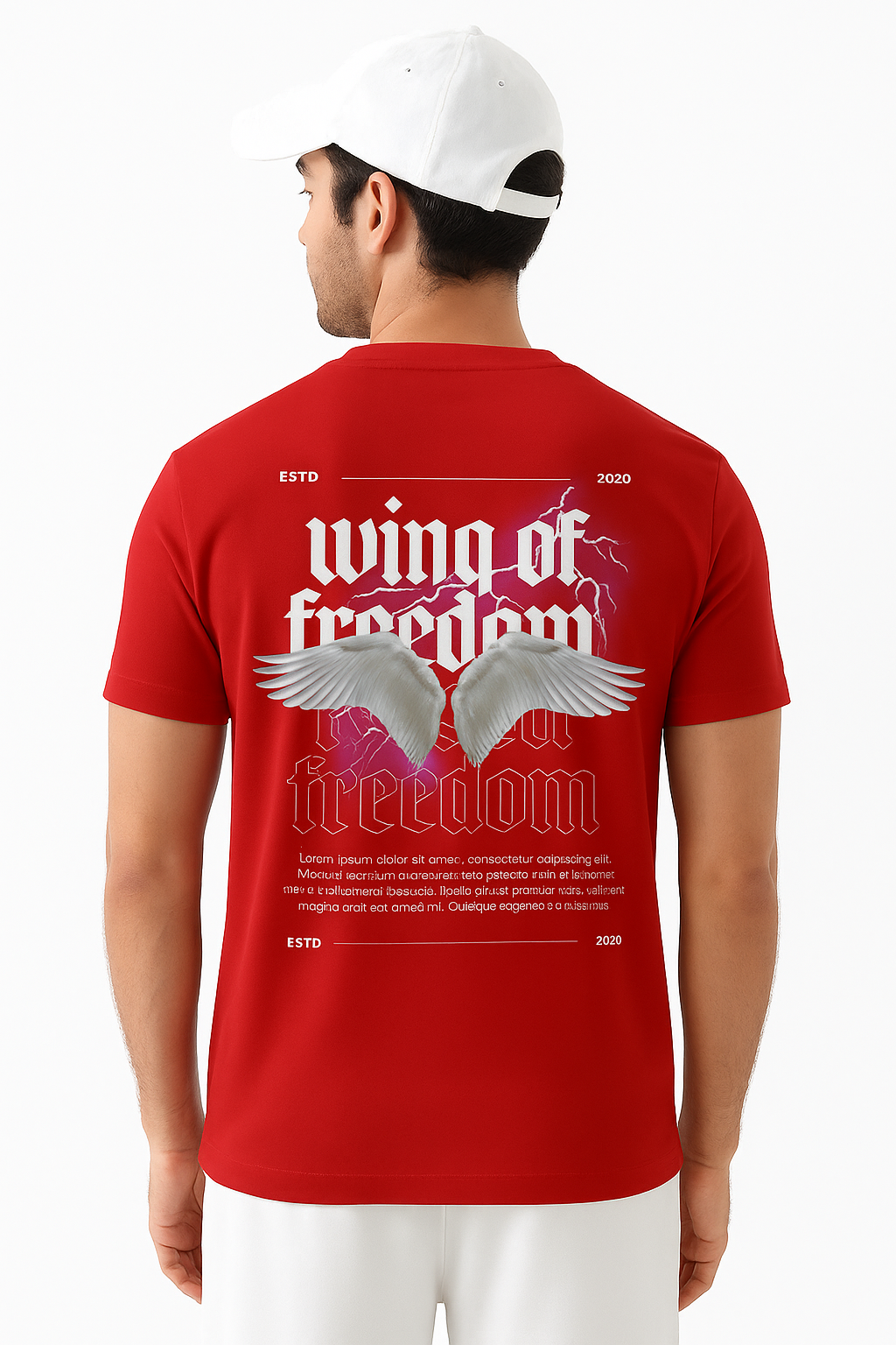 Red Wings Of Freedom T-Shirt For Men