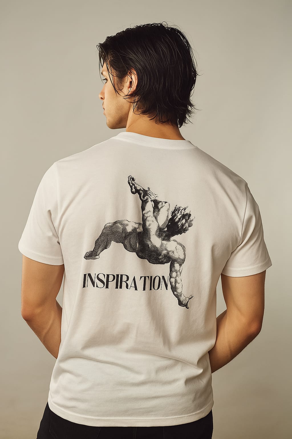 White Printed T-Shirt For Men