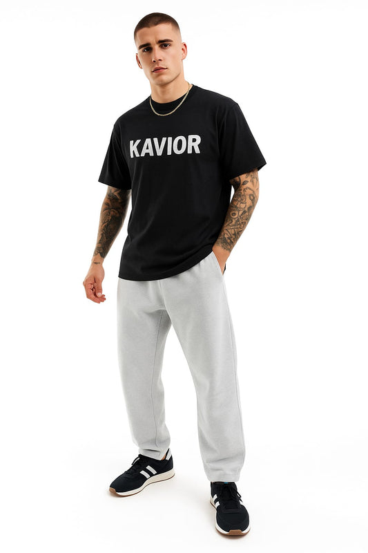 Black Printed Oversized T-Shirt For Men